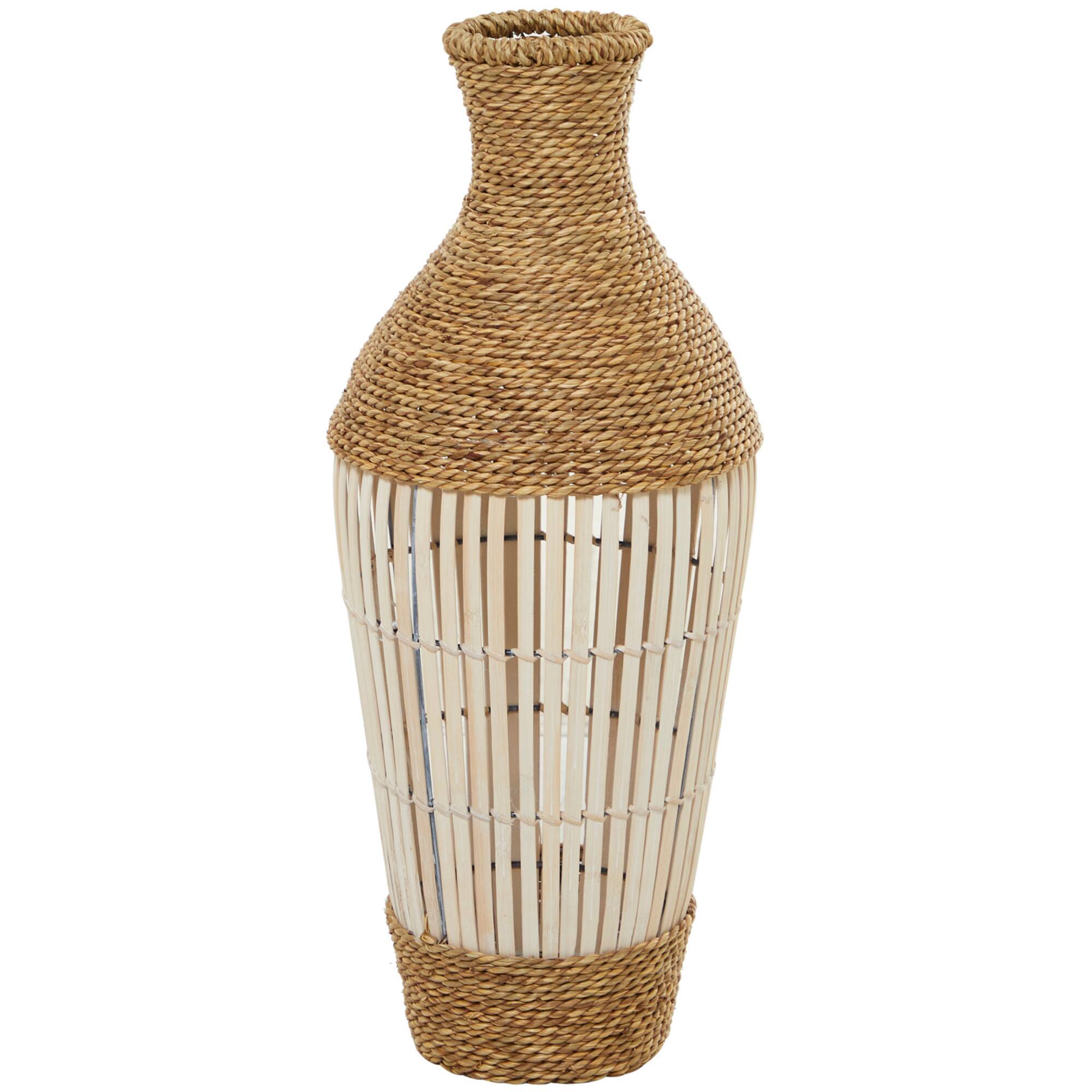 Brown Seagrass Handmade Tall Woven Floor Vase